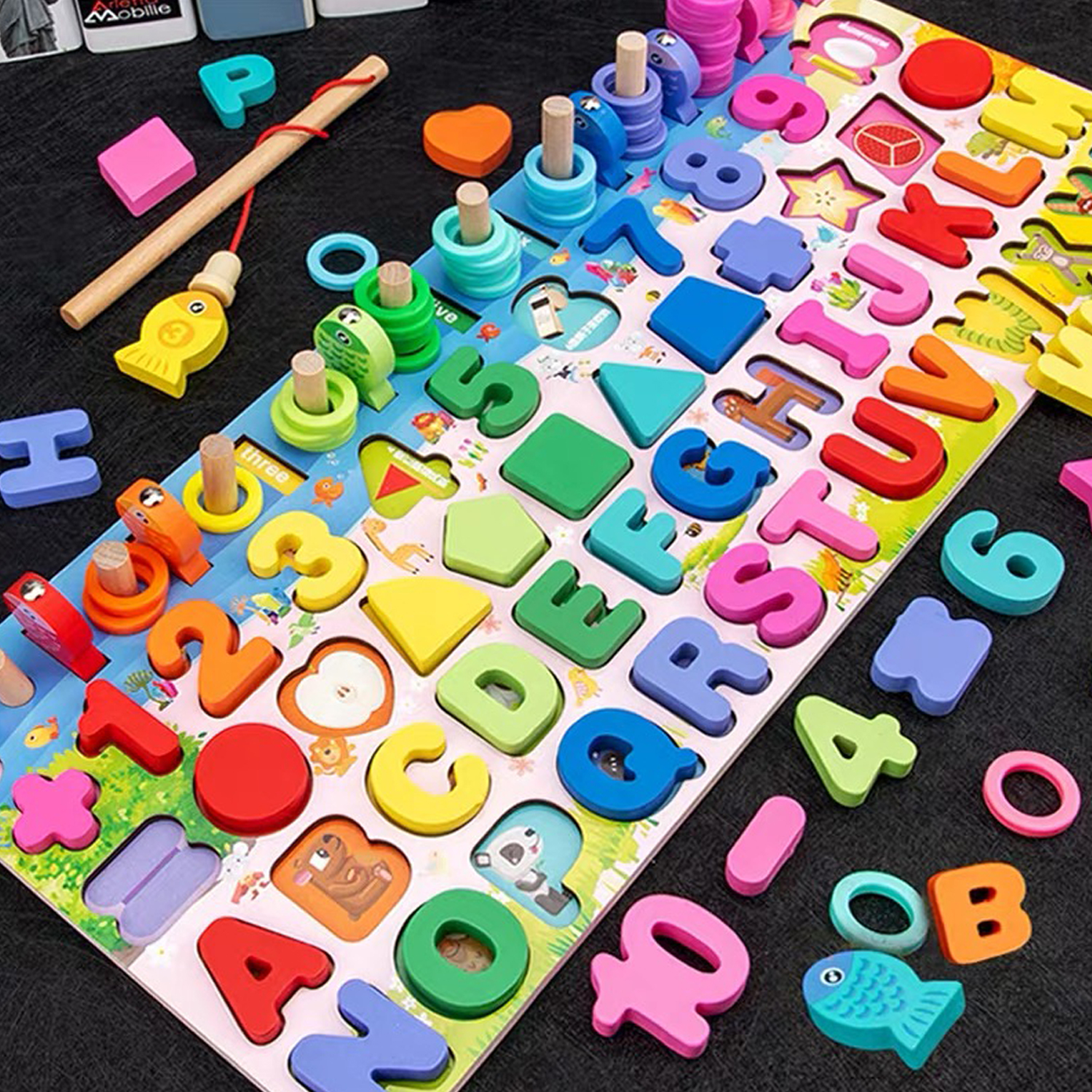 Wooden Montessori Alphabet Letters Shape Jigsaw Table