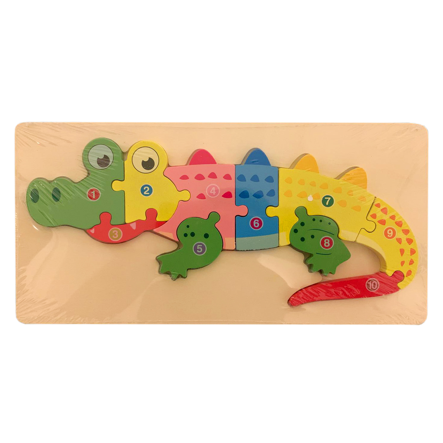 Wooden Numbers Puzzle Crocodile