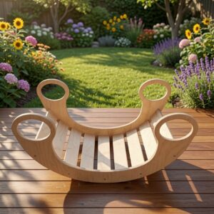 Wooden Rocker Seesaw Kids Play Board