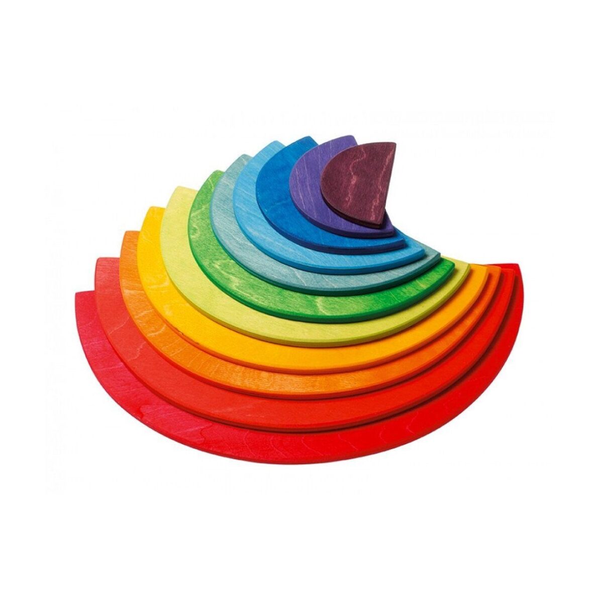 11 PCS Wooden Rainbow Semi Circle