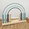 Wooden Rainbow Abacus - Blue