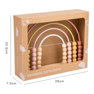 Wooden Rainbow Abacus Pink